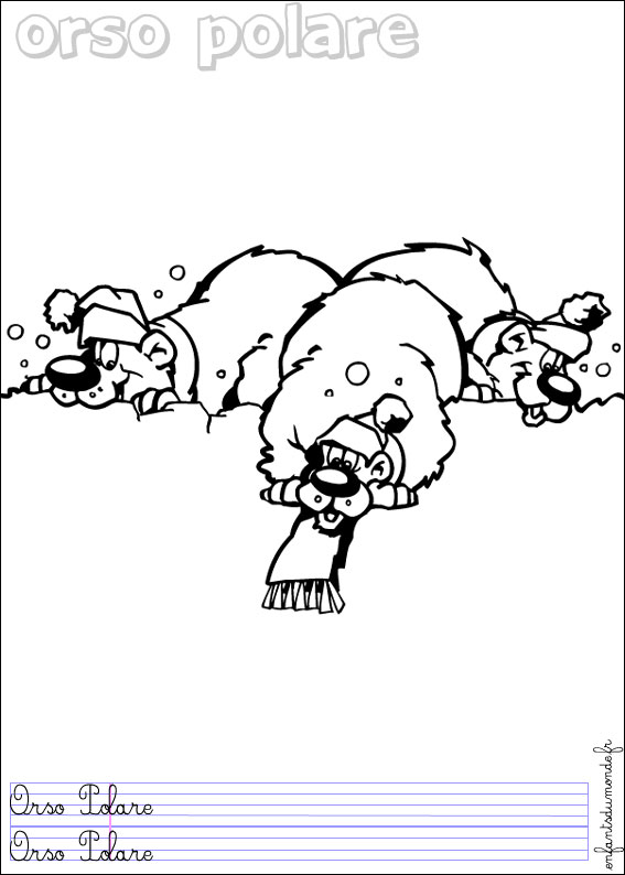 coloriage ours polaire 1